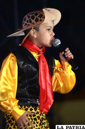 Pablo Daniel Machaca, de Tarija, ganador de la categoría Solista Vocal Infantil