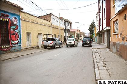 La calle Murguía, lugar donde los menores fueron interceptados