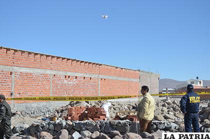 Un drone permitió recoger imágenes aéreas del lugar