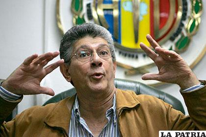 Henry Ramos Allup, presidente del Parlamento venezolano