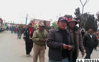Los vecinos en la marcha en El Alto /ANF