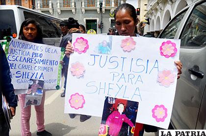 La familia de Sheyla clama justicia