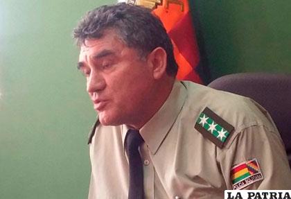 Coronel Jaldibeck Escobar, director de la Felcc de La Paz /ANF