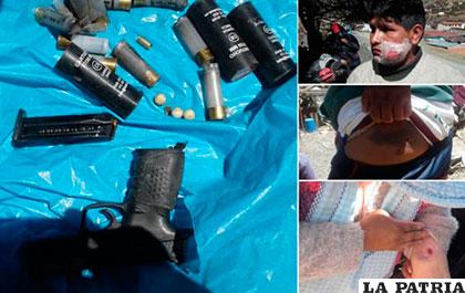Imágenes presentadas por la Defensoría sobre los elementos encontrados en Viloco y sobre el estado de los heridos /ANF