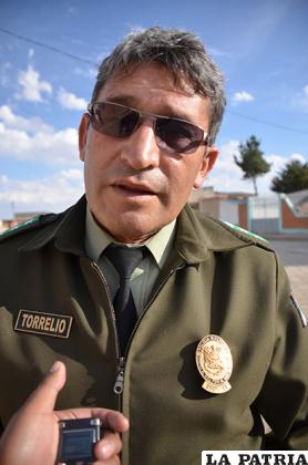 Comandante departamental de la Policía, coronel Juan Torrelio