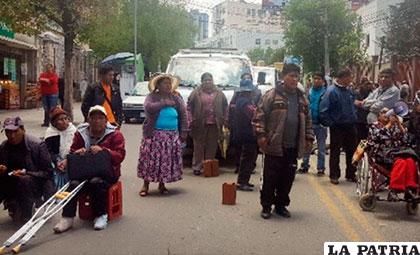 Enfermos renales se movilizaron este viernes en La Paz /ANF