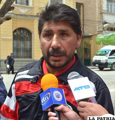 Jorge Orellana, dirigente de los gremiales minoristas en Oruro