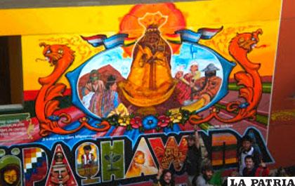 Uno de los murales que fueron pintados en el primer Encuentro de 2012 /trabajo.blogspot.com