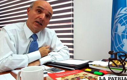 Mauricio Ramírez, representante de la ONU /ANF