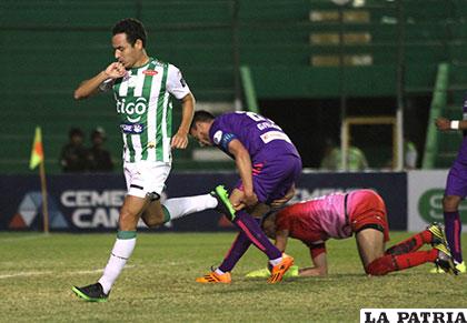 Gualberto Mojica fue autor del segundo gol de Oriente Petrolero /APG