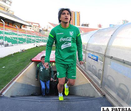 Marcelo Martins se sumó ayer a los entrenamientos de la Selección /APG