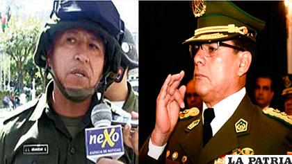 El coronel José Luis Aranibar y el general Rino Salazar /El Deber