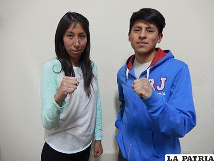 Delma Beltrán y Mauricio Flores taekwondistas orureños