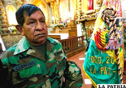 El ex soldado Néstor Cuentas, en los actos de homenaje a los caídos de ?ancahuazú /correodelsur.com