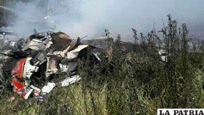 La avioneta llevaba a tres pasajeros y el piloto, quienes perdieron la vida en el siniestro /erbol.com.bo