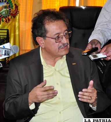 Alcalde de Oruro, Edgar Bazán Ortega /Archivo