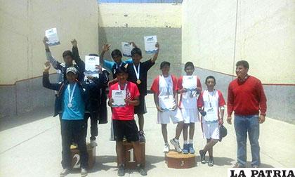 Ganadores en la disciplina de pelota raqueta