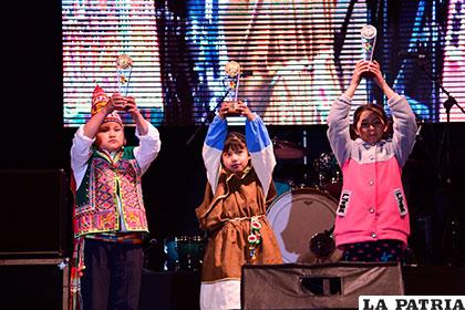 Los ganadores en la categoría Solista Instrumental Infantil