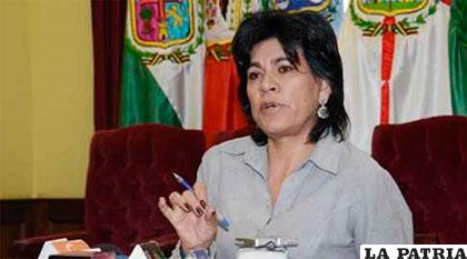 Katia Uriona, presidenta del Tribunal Supremo Electoral (TSE)