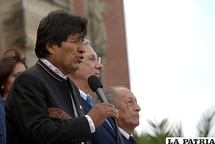 Evo Morales se mostró sereno tras dar a conocer su criterio luego del fallo de la CIJ / APG