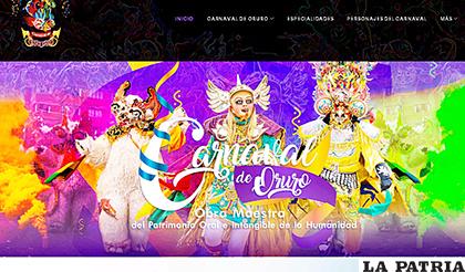 Página del Carnaval de Oruro /LA PATRIA