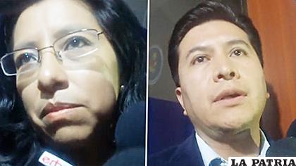 Los jueces Gladis Guerrero y Roberto Mérida sentenciaron a Fernández /RTP BoliviA