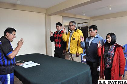 Durante el acto de posesión del nuevo directorio de la Asociación Municipal de Esgrima /OVIDIO CAYOJA - LA PATRIA