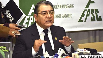 Gary Rodríguez, gerente general del Instituto Boliviano de Comercio Exterior/ lostiempos.com