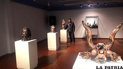 Basilio Roque en la exposición de La Paz /T´uru Makis