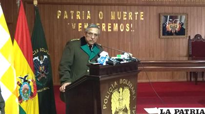 El general Mendoza brindó la información /ANF
