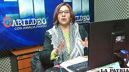 La periodista Amalia Pando /Los Tiempos