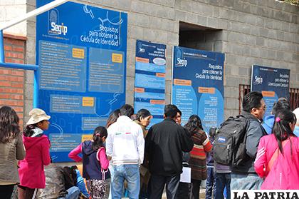 Las oficinas del Segip atenderán desde las 07:00 horas por dos semanas / LA PATRIA ARCHIVO