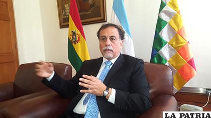 Normando Álvarez, embajador de Argentina en Bolivia/ANF