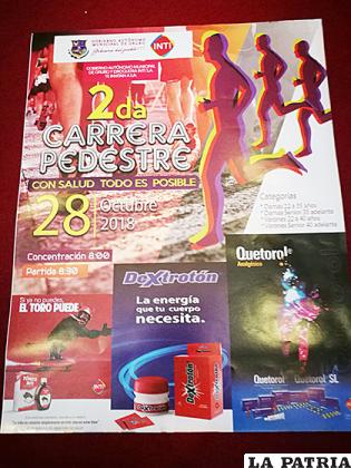 El afiche de la carrera pedestre /LA PATRIA