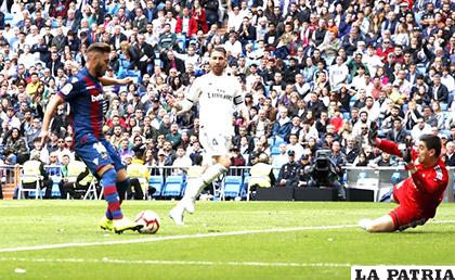 A Real Madrid no le va bien sin Cristiano, ayer perdió de local 1-2 ante Levante /as.com 