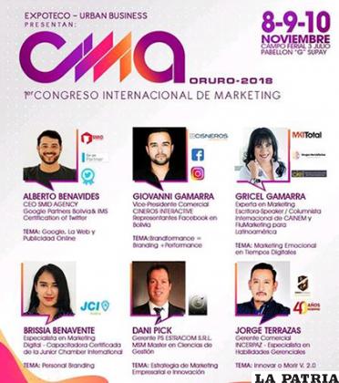 Seis profesionales darán charlas magistrales sobre Marketing/ FACEBOOK