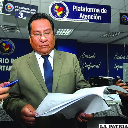 Araníbar presentó una denuncia penal en contra de la exjueza Patricia Pacajes/
PÁGINA SIETE