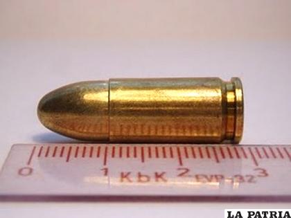 Una bala nueve milímetros / Foto ilustrativa Extremo Litoral