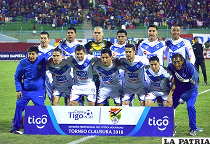 El equipo de San José que ganó en la ida 3-2 en Oruro el 26/08/2018 / Reynaldo Bellota LA PATRIA