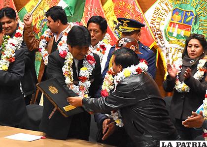 El presidente Evo Morales promulgó la ley de régimen simplificado /APG