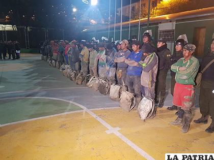 Los jucus fueron detenidos y trasladados a Oruro anoche /COMANDEPOL
