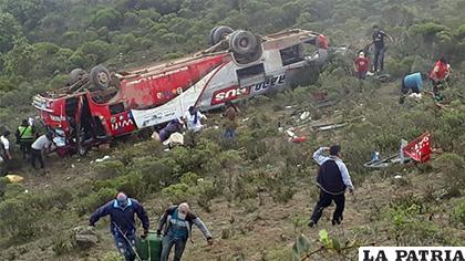El accidente ocurrió en la carretera entre Vallegrande y Pucará/ Erbol