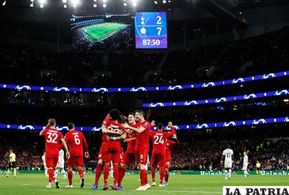 Bayern de visita humilló al Tottenham ganando por 7 a 2 /as.com
