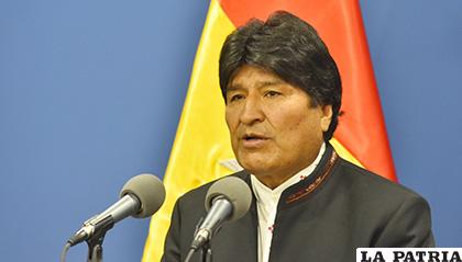 El Presidente Morales habló del beneficio que irá dirigido a jóvenes /APG