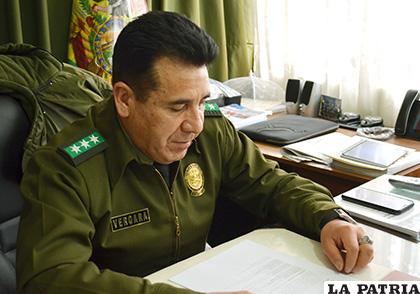 En el informe, el director departamental de la Felcc, coronel Manuel Vergara