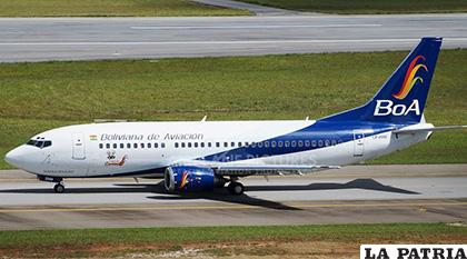 BoA tiene una flota de 20 aeronaves, de las cuales ocho son tipo Boeing 737 /lavozdetarija.com