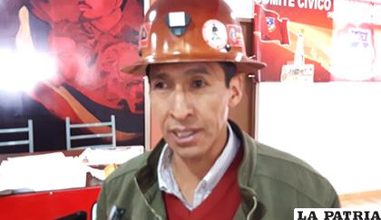 David Mollinedo, presidente del Comité Cívico de Oruro /LA PATRIA /ARCHIVO