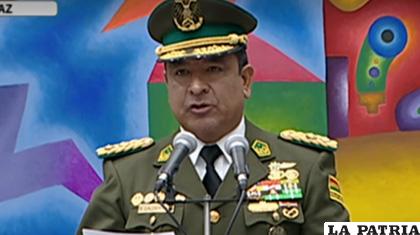 El General Vladimir Calderón, Comandante General de la Policía /ANF