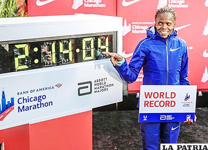 Brigid Kosgei fue la ganadora de la Maratón de Chicago /lavanguardia.com
