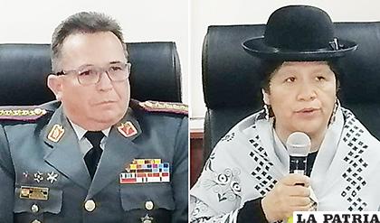 El general Kaliman y la presidenta del TSE suscribieron convenio /ERBOL